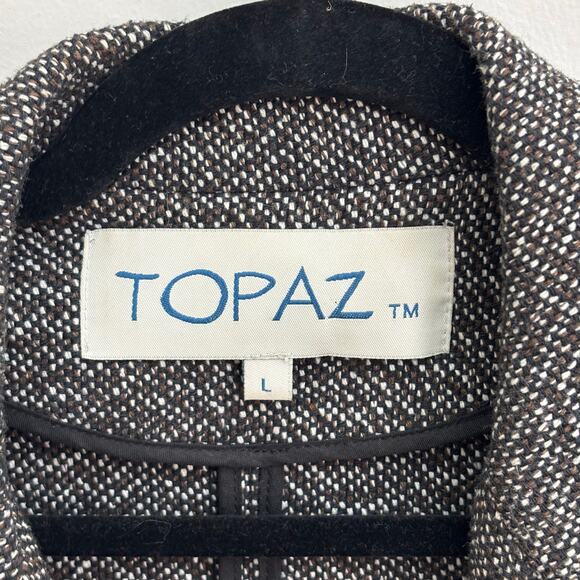 Vintage Classic Wool Tweed Oversized Sport Coat Jacket Blazer Women’s Size Large - Picture 2 of 9